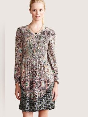 Anthropologie Maeve Tiled Amethyst Dress Medium
